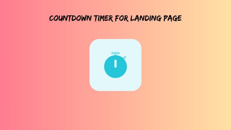 Countdown Timer for Landing Page
