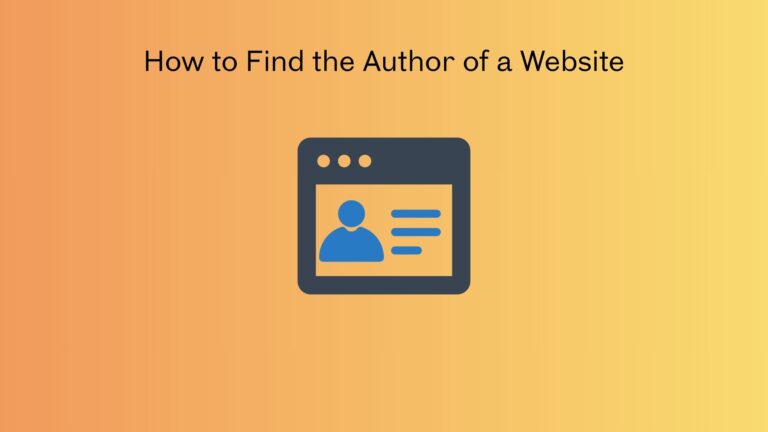 How to Find the Author of a Website
