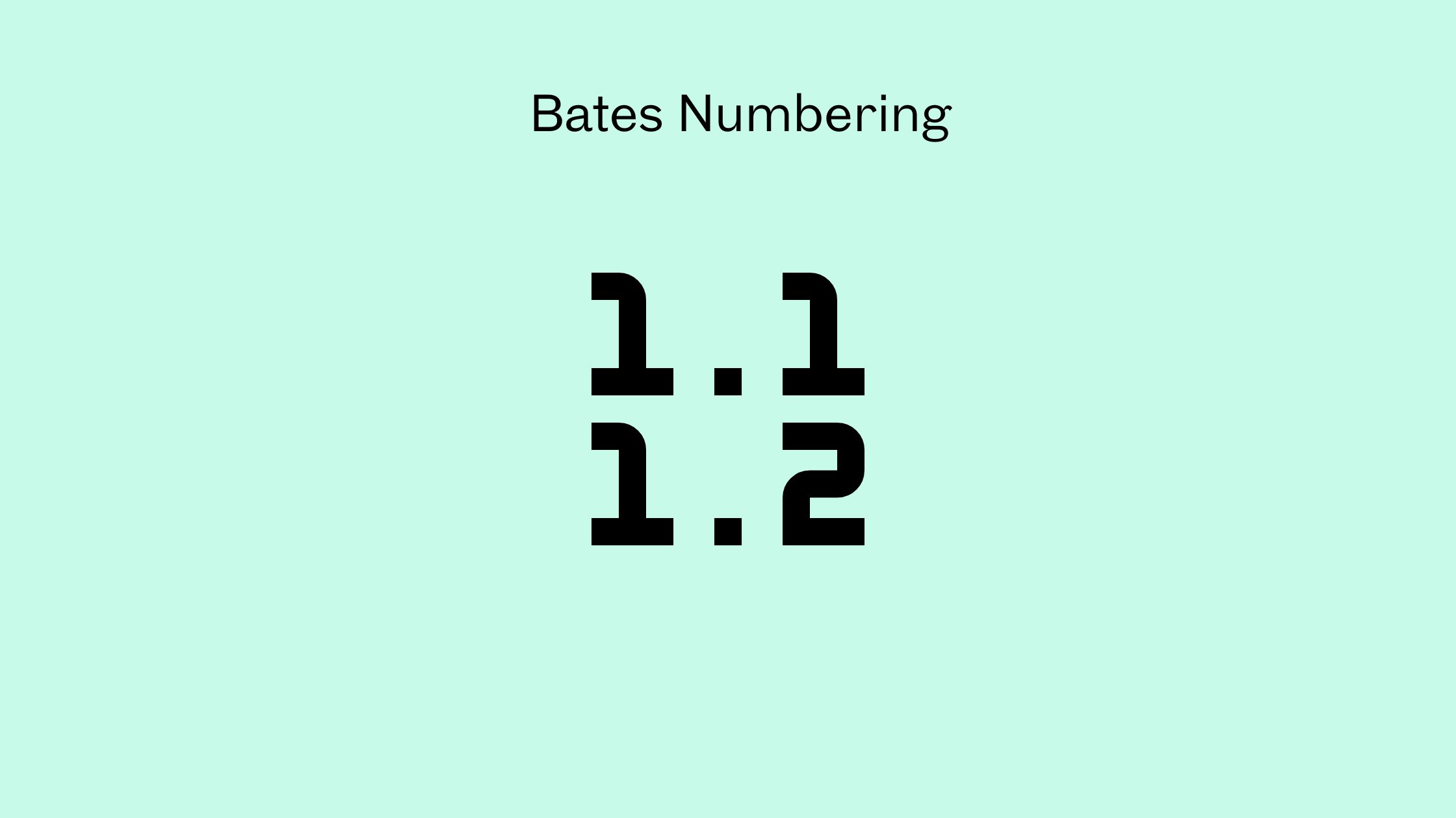 Bates Numbering
