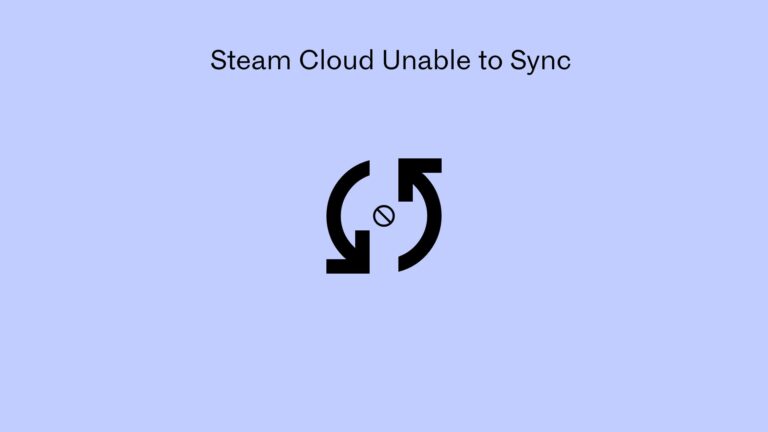 Steam Cloud Unable to Sync