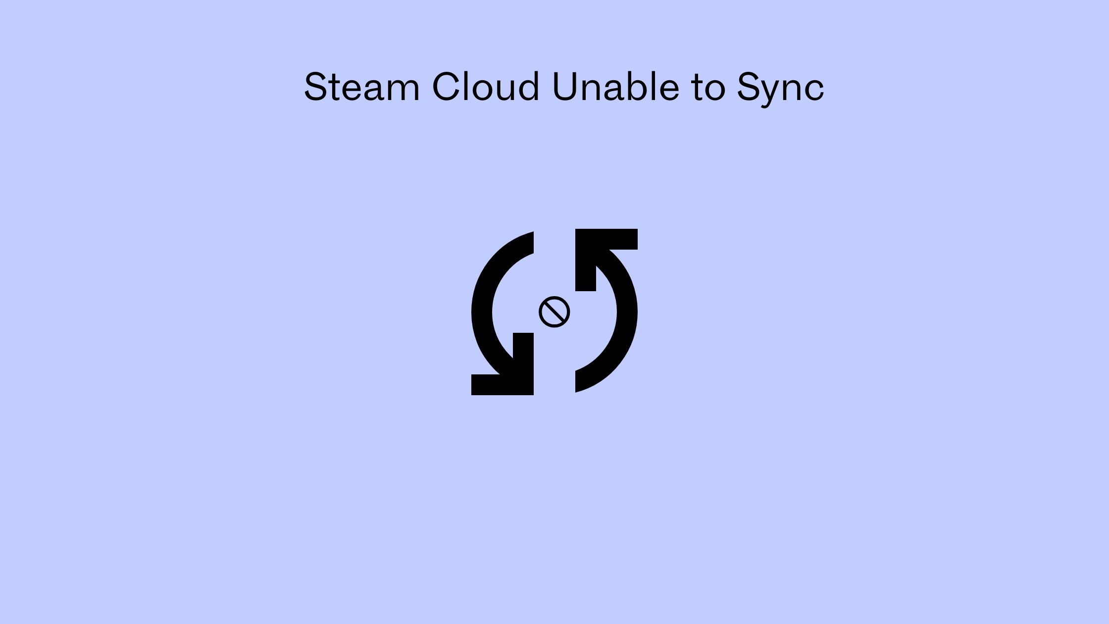 Steam Cloud Unable to Sync